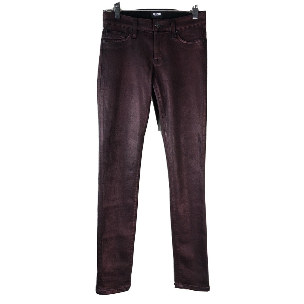 HUDSON Jeans Womens 26 Krista Ankle Super Skinny‎ Maroon  Made in USA